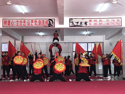 少林寺武術學校的幼兒班級的學員